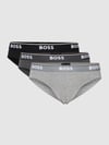 BOSS Slip mit Label-Details im 3er-Pack Modell 'Power' Dunkelgrau