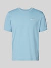 Champion T-Shirt mit Label-Stitchings und Rundhalsausschnitt Rauchblau
