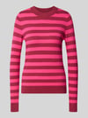 Christian Berg Woman Strickpullover mit Rundhalsausschnitt Dunkelrot Melange