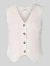 Marc O'Polo DENIM Shaped Fit Weste aus reiner Baumwolle Offwhite