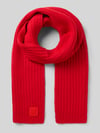 MAX&Co. Schal aus Wolle mit Label-Patch Rot