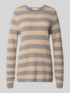 Christian Berg Woman Strickpullover mit Grobstrick Mittelgrau Melange