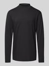RAGMAN Shirt met lange mouwen en ribboorden Zwart