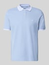 Fynch-Hatton Modern Fit Poloshirt mit Stitching Hellblau