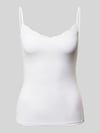 SKINY Slim fit top met bandjes en kant Wit