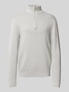 JACK & JONES Premium Troyer mit Label-Detail MOdell 'BLAMILANO' Hellgrau
