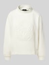 monari Sweatshirt met structuurmotief Offwhite