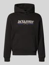 JACK & JONES Hoodie mit Label-Print Modell 'FREDERIKSBERG' Black