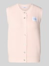 VILLA SOPHIE regular fit mouwloos vest van viscosemix model 'MILLA' Lichtroze