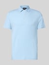 OLYMP Level 5 regular fit poloshirt van mix van linnen en elastaan Lichtblauw