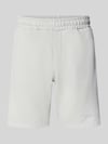 PEGADOR Sweatshorts mit elastischem Bund und Logo-Stitching Hellgrau