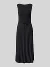 Tommy Hilfiger slim fit midi-jurk van viscosemix BLACK