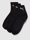 PUMA Sokken met labeldetail in een set van 3 paar, model 'SHORT CREW' Zwart