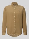 Carhartt Work In Progress Regular Fit Freizeithemd aus Cord mit Button-Down-Kragen Beige