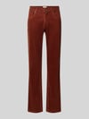 Pierre Cardin Straight Fit Cordhose aus elastischem Baumwoll-Mix Modell 'Laval' Rostrot
