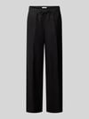 Brax Regular Fit Weite Hose aus reinem Leinen Modell 'FARINA' Black