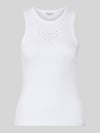 Tom Tailor Denim Slim Fit Tank Top aus Baumwoll-Mix Weiss