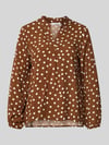 ZABAIONE relaxed fit blouse van pure viscosemix model 'Valeria' Middenbruin