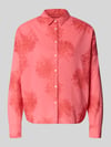 0039 Italy Regular Fit Bluse mit Stitchings Modell 'LUCY' Koralle