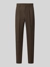 Lindbergh Straight Fit Stoffhose mit Baumwoll-Anteil Schoko