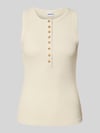Jake*s Casual Top z listwą guzikową Écru