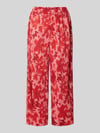 PIECES regular fit culotte met all-over motief model 'FLORA' Rood gemêleerd