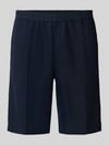 Filippa K straight fit short van linnenmix Marineblauw