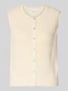 Christian Berg Woman Weste mit Strukturmuster Offwhite