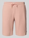 Blend Regular Fit Sweatshorts mit Strukturmuster Modell 'CASPER' Altrosa