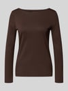 Christian Berg Woman Longsleeve mit Rundhalsausschnitt Schoko