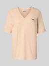Lacoste Relaxed Fit T-Shirt aus reiner Baumwolle Rosa