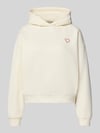 OPUS Hoodie mit Stitching Modell 'Galentine' Offwhite