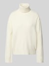 Liu Jo White Relaxed Fit Rollkragenpullover aus reiner Wolle Offwhite