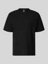 Antony Morato T-Shirt mit Strukturmuster und V-Ausschnitt Black