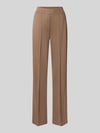Milano Italy Straight Fit Hose aus Viskose-Mix Taupe