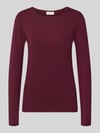 FREE/QUENT Shirt met lange mouwen van mix van viscose en elastaan model 'Liana' Bordeaux