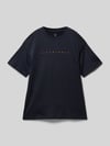JACK & JONES T-shirt met labelprint model 'ESTAR' Marineblauw