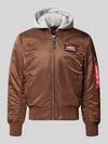 Alpha Industries bomberka w kroju regular fit z kapturem Jasnobrązowy