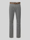 Tom Tailor Denim Chinosy o kroju slim fit z paskiem Średnioszary
