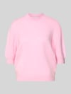 HERZENS Regular Fit sweter z dzianiny z mieszanki kaszmiru i wełny Różowawy