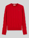 Tommy Hilfiger Regular Fit Pullover aus reiner Wolle Rot