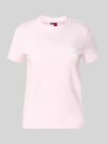Tommy Jeans męski t-shirt o kroju regular fit z czystej bawełny model 'BUBBLE' Mocnoróżowy