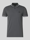 BOSS Green Slim Fit Poloshirt aus reiner Baumwolle Modell 'PAUL' Mittelgrau