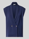 Christian Berg Woman Bodywarmer met sjaalkraag Donkerblauw