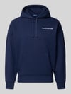 Polo Ralph Lauren Relaxed Fit Hoodie mit Label-Stitching und Känguru-Tasche Marine