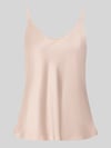 Rinascimento Blusentop aus Satin Taupe