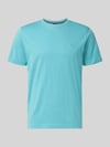 LERROS T-Shirt mit Rundhalsausschnitt und Logo-Stitching Tuerkis