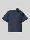 Weekend Max Mara bluzka z krótkim rękawem w kroju regular fit z domieszką bawełny model 'RECENTE' Ciemnoniebieski