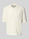 ONLY & SONS Regular Fit Poloshirt aus Baumwoll-Mix Modell 'NYLE' Offwhite