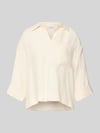 OPUS Bluse mit Brusttasche und V-Ausschnitt Modell 'Felmara' Sand